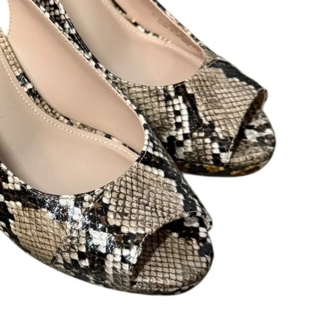 KELLY & KATIE Nerani Python Slingback Heel SZ 7M